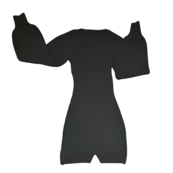 Princess Polly NWT Soft Sweater Knit Bohemia Black Romper, Size S/M‎ - Picture 1 of 7